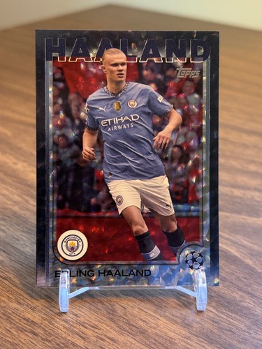 Erling Haaland 2024-25 Topps UEFA UCC Flagship #9 Black Icy Foil Refractor /10
