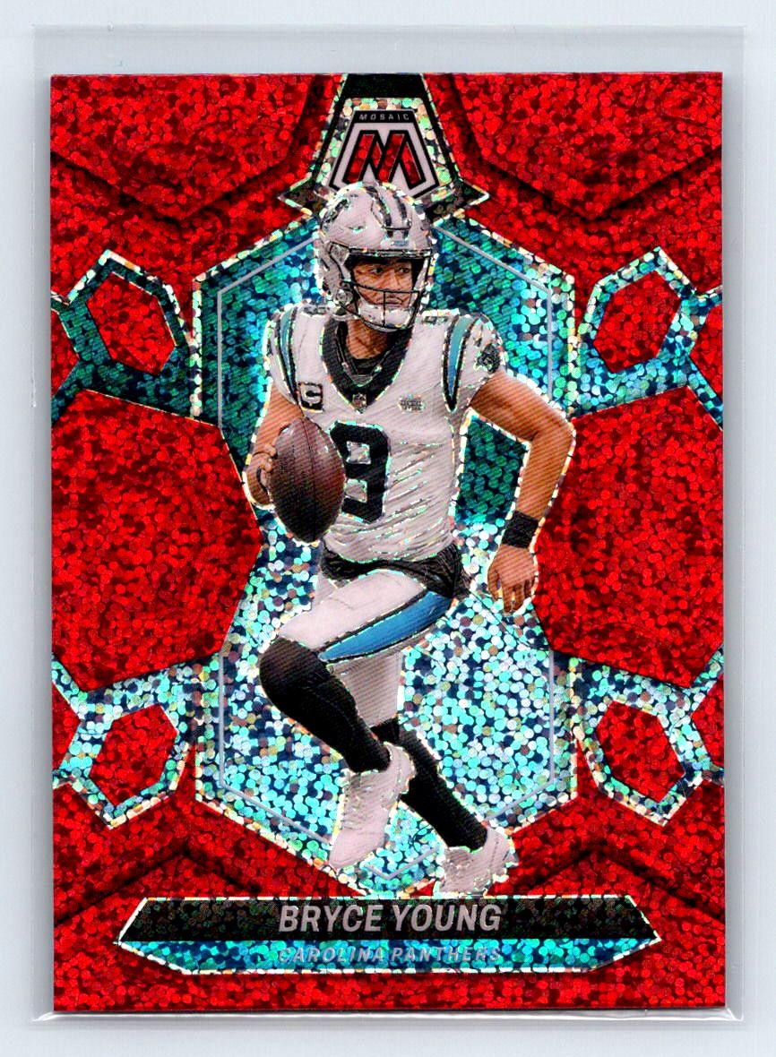 Bryce Young 2024 Panini Mosaic Red Sparkle SSP Carolina Panthers #29