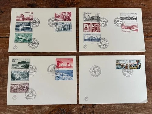 Sweden Sverige 1970's First Day Covers x 4..........Free UK Postage