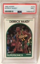 Derrick McKey **PSA 9** MINT 1989 NBA Hoops Basketball #233 Pop 5