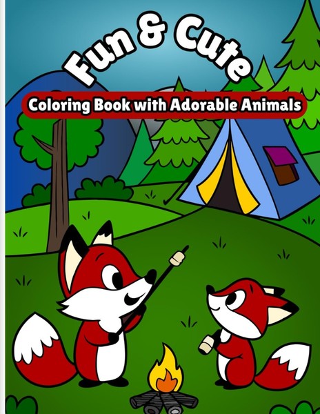 Malbuch FüR Kinder 4-8 Jahre, Tiere, Camping, Strand, Kreative Ausmalbilder-image