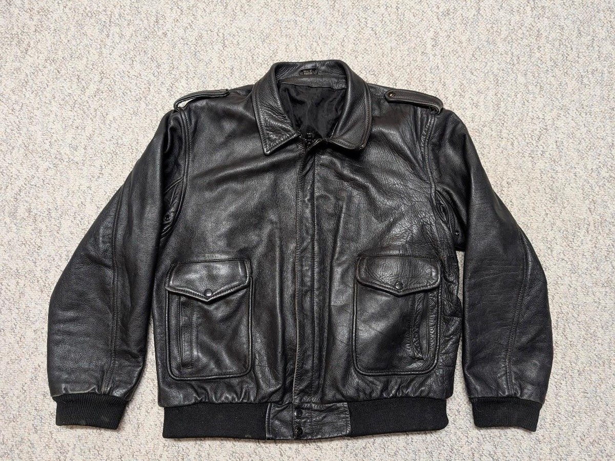 ジャケット・アウター 90s vintage A2 Leather flight jacket Original Rare Vintage 90s Victory Leather A-2 Type Indiana Jones