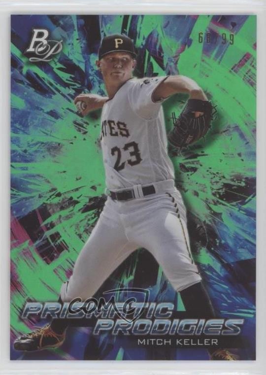 2018 Bowman Platinum Prismatic Prodigies Green 68/99 Mitch Keller #PPP-27 md3
