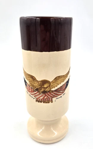 Vtg McCoy USA Floraline Spirit of 1976 Bicentennial Vase 412 AMERICAN EAGLE