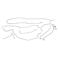 1980-89 Dodge Truck 4wd Short Bed 1/2 Ton Complete Brake Line Kit 8pc OE