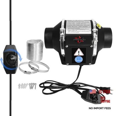  Powerful 3 Inch Duct Fan Ventilation AC Vent Blower Exhaust Air Fan with Black