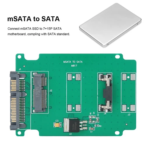 Msata Ssd To Sata3 Driver Free Converter Adapter Riser Card For Laptop Not SPC