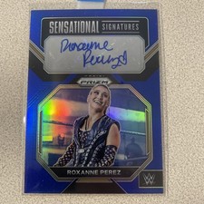 2023 WWE Panini Prizm Roxanne Perez Sensational Signatures Blue /49 Auto