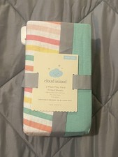 Cloud Island 2-Pack Play Yard Jersey Fitted Sheets, 27" x 39"