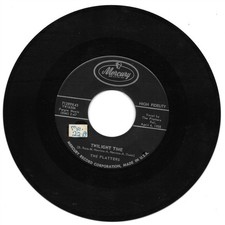 The Platters: "Twilight Time" / "Out Of My Mind" - '58 w-VG vinyl - plays NM