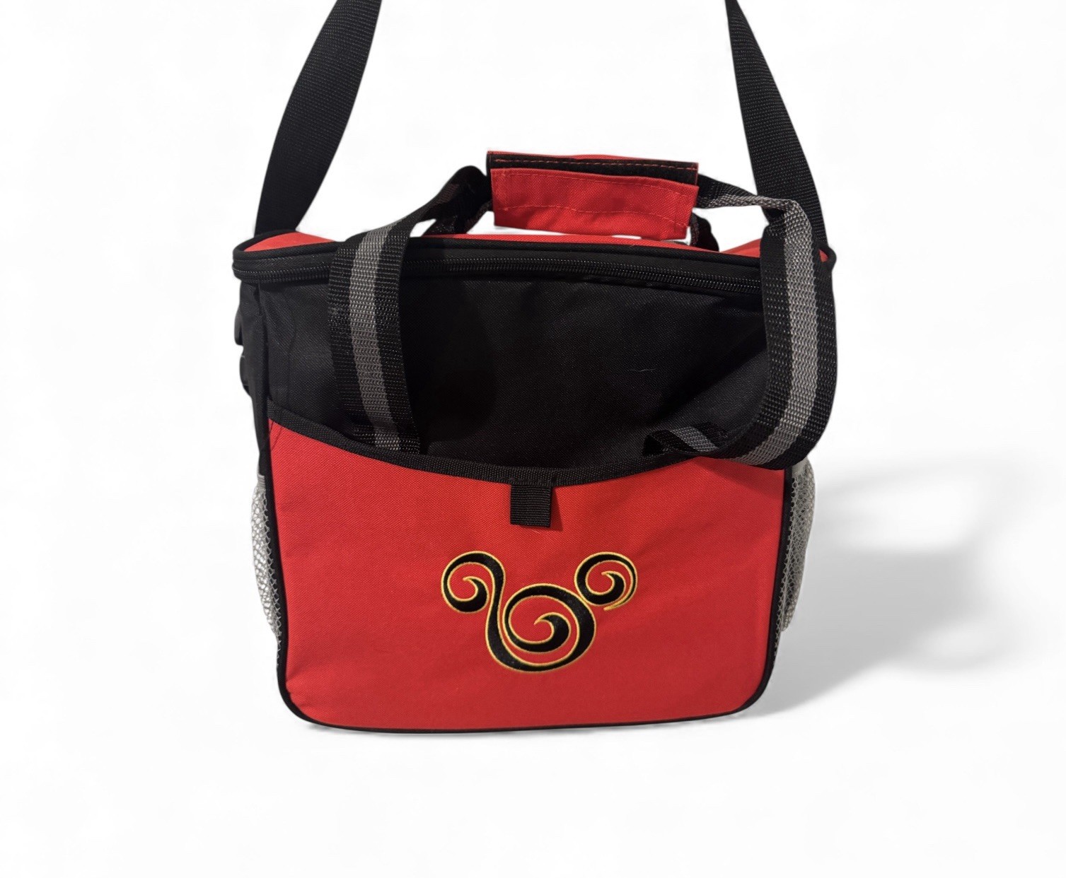 Disney Mickey Mouse Insulated Nylon Lunch Bag Cooler Red Large Capacity