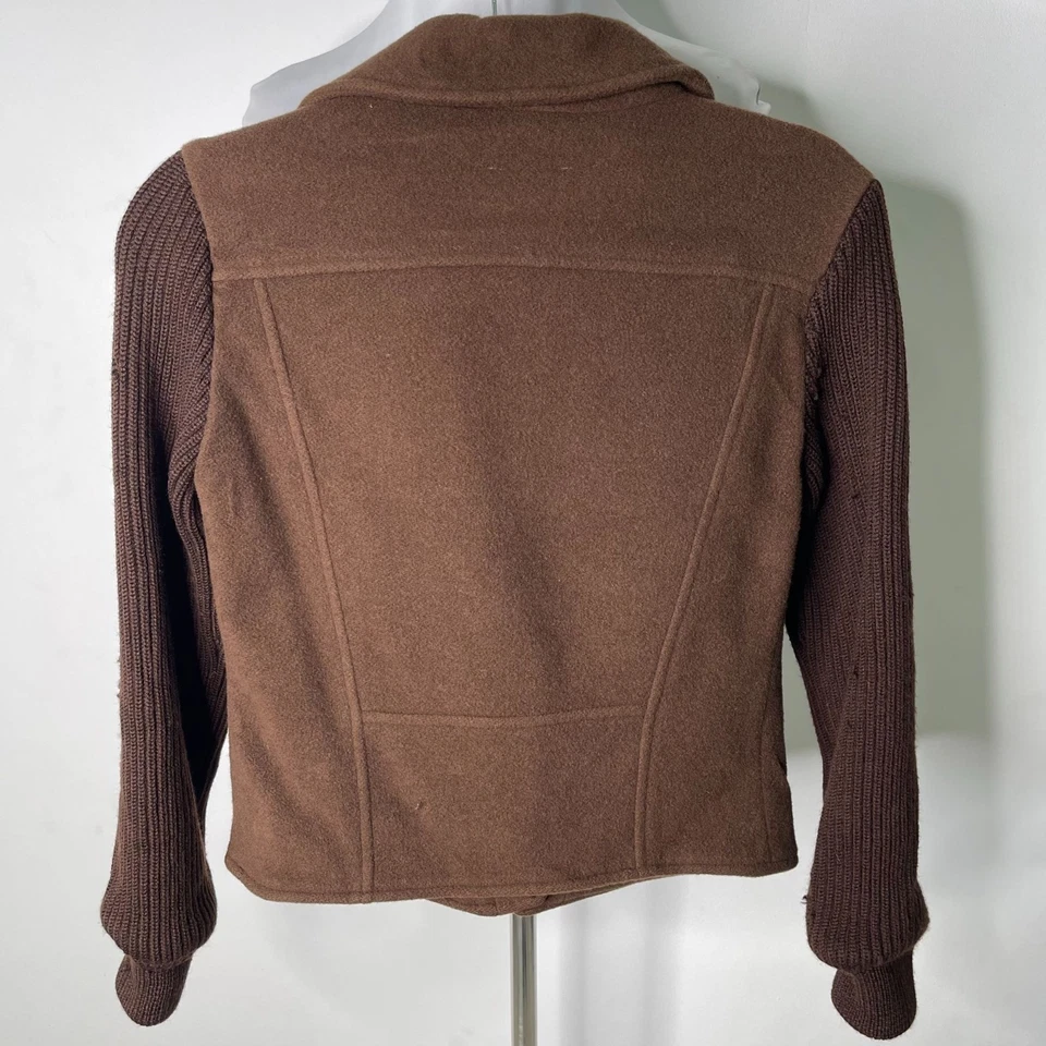 Chaqueta para mujer Maison Martin Margiela marrón gamuza motociclista lana cachemir talla 38 Foto 2 de 4