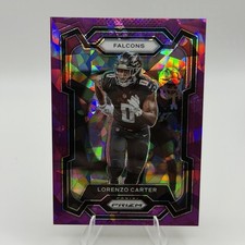 2023 Panini Prizm LORENZO CARTER Purple Ice Prizm /225 Atlanta Falcons #16