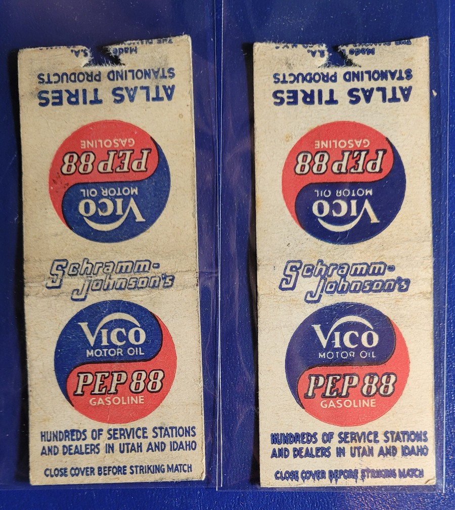 1930's Vico Motor Oil/Pep 88 Gasoline Matchbook Match Cover | eBay