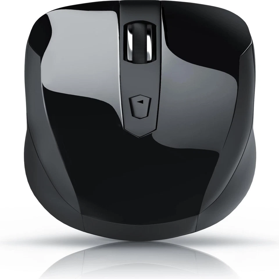 Black Wireless Bluetooth Ergonomic Mouse 3 Buttons 1600 DPI 2 X AA Smartphone PC - Image 3 of 4