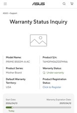 w/ WARRANTY Asus Prime B550M-A AC Wifi Motherboard matx ddr4 power but no post 