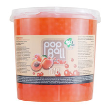 Popping Boba Pfirsich 3,2kg Fruchtperlen Bubble Tea Topping Gro&szlig;packung