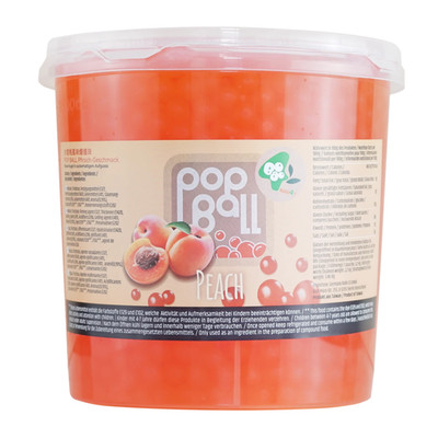 Popping Boba Pfirsich 3,2kg Fruchtperlen Bubble Tea Topping Großpackung
