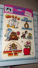 Vintage Stickers BJ Decal Specialties Clear See Through Animals Dog Cat New Pack