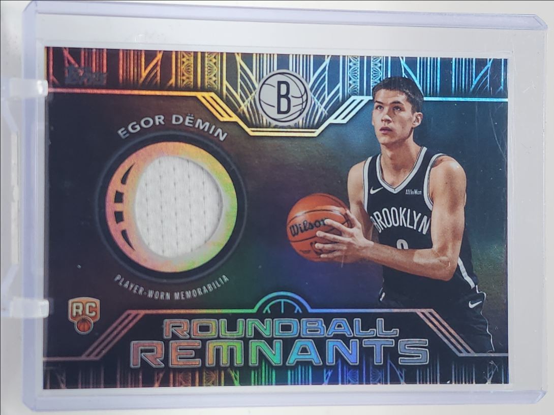 EGOR DEMIN 2025-26 TOPPS ROUNDBALL REMNANTS ROOKIE PATCH RAINBOW RC Q4856
