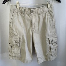 Polo Ralph Lauren Boys 12 Khaki Tan Classic Chino Shorts Adjustable Waist Cotton