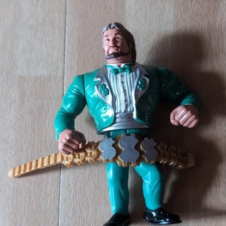 Action Figur Mann aus Kunststoff grün/weiß mit schwarzen Schuhen