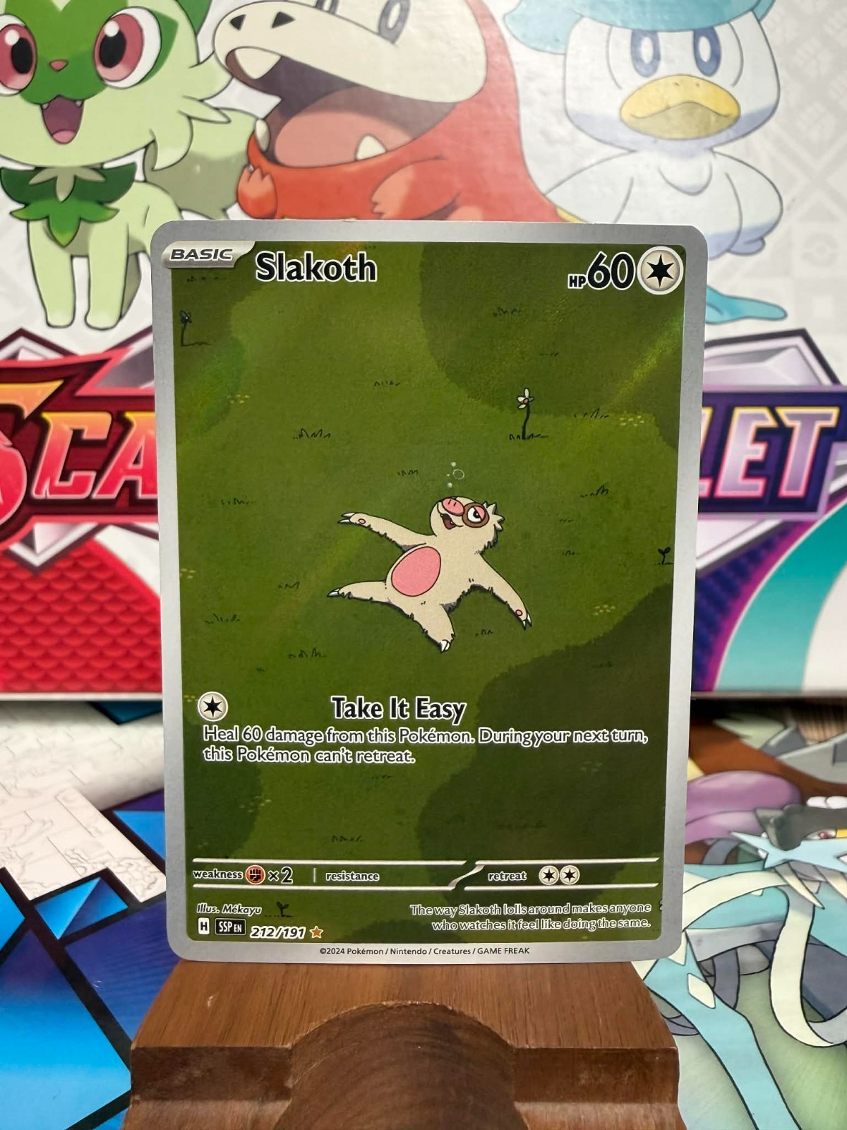 Slakoth 212/191 Illustration Rare - Surging Sparks - Pokemon TCG - SHIPS FAST