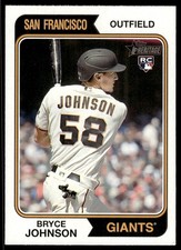2023 Topps Heritage Bryce Johnson Rookie San Francisco Giants #353
