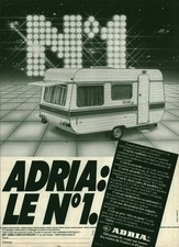 Publicité ancienne caravane Adria 1982 issue de magazine