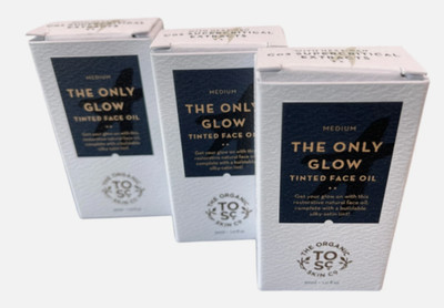 3x The Organic Skin Co, The Only Glow Medium Tinted Face Oil, 10 Oz