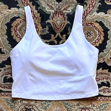 CALIA By Carrie Underwood Inspire Tank Womens L Scoop Neck Low Support White NEW