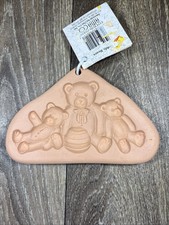 Amaco Cotton Press Terra Cotta Clay Mold Teddy Bear
