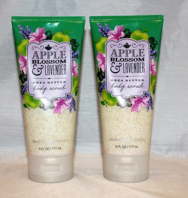 Bath & Body Works Apple Blossom & Lavender Shea Butter Body Scrub x 2