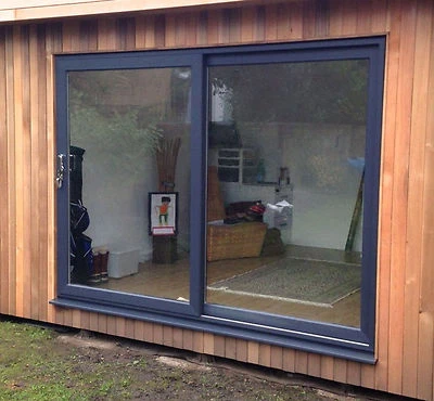 Grey Sliding Patio uPVC / Patio Doors / 1600mm x 2100mm / BRAND NEW - Image 1 of 4