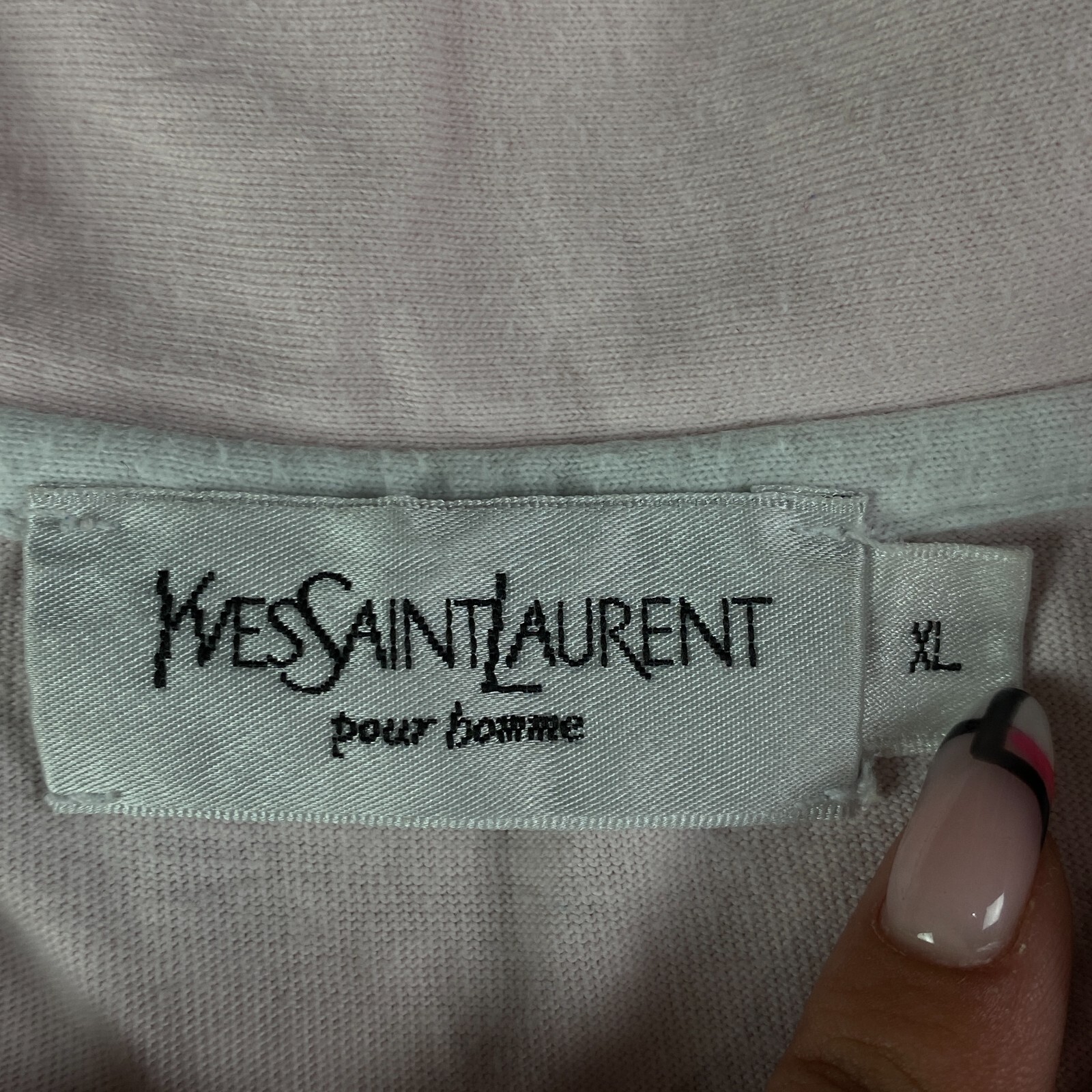 Polo uomo vintage manica corta Yves Saint Laurent taglia XL cotone