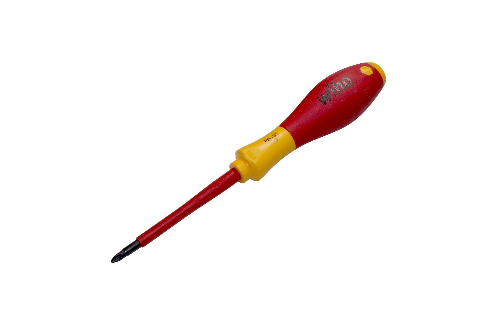 Wiha 00878 Pozidrive Screwdriver PZ1 80mm 1000v VDE Electrician SoftFinish Grip