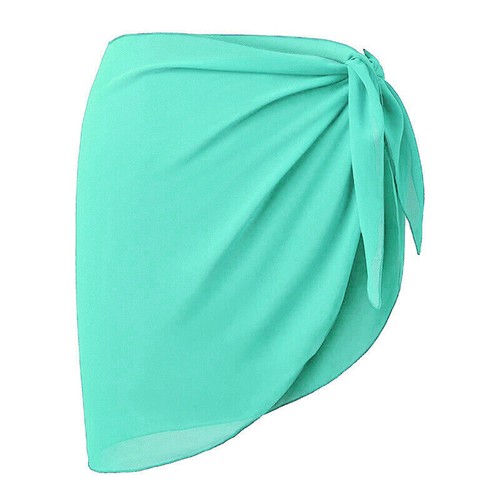 UK Ladies Beach Bikini Cover Up Sarong Short Dress Swimwear Sheer Size 140*50cm - Picture 12 of 29