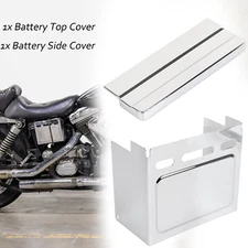 Chrome Battery Top & Side Cover For Harley Sportster Super Glide Low Rider FXWG