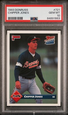 1993 Donruss Chipper Jones #721 Rookie RC PSA 10 GEM MINT | eBay