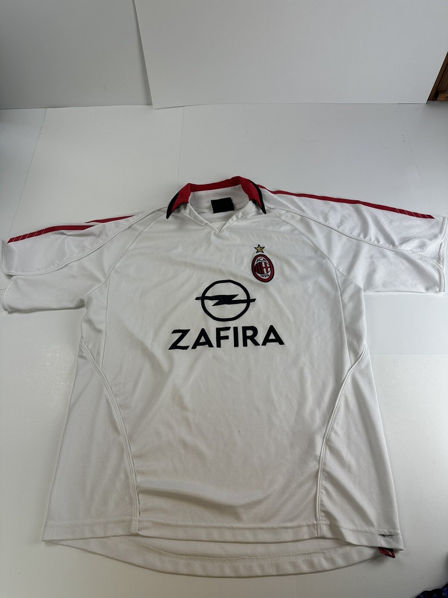 AC Milan 2005/2006 White Away Soccer Jersey Size Large Champions