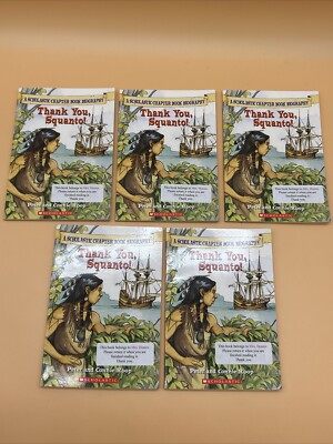 Thank You, Squanto! A Scholastic Chapter Book Biography Guided Reading Lot Of 5