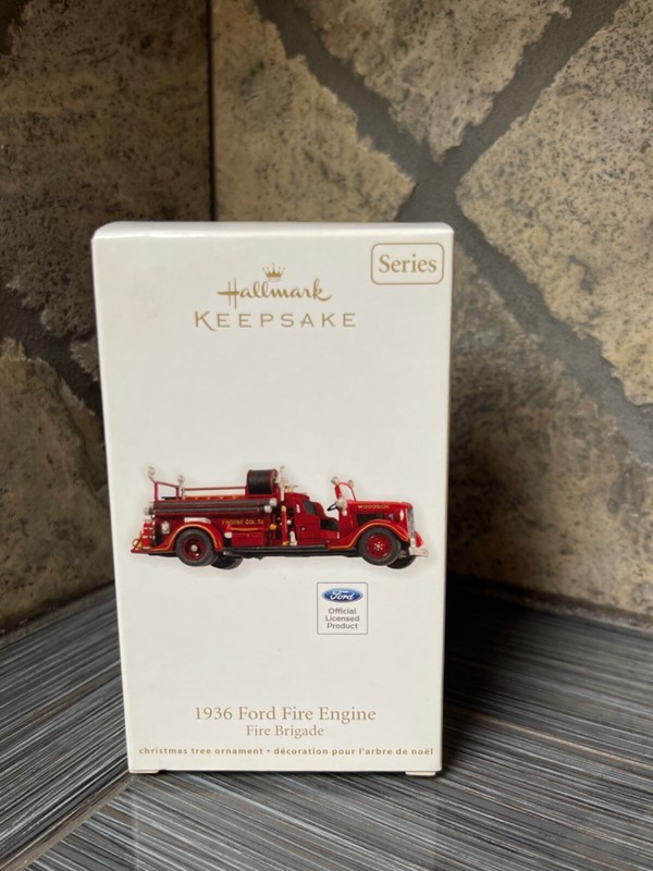 2012 Hallmark Ornament - Fire Brigade #10 - 1936 Ford Fire Engine