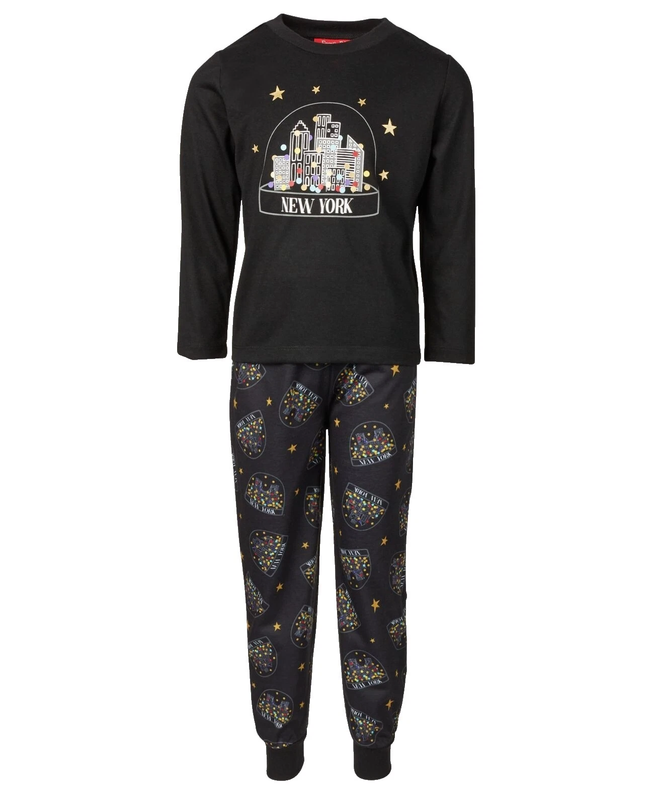 Pijamas e Robes Geométrica Preta de Natal para mulheres