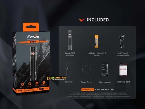 Fenix E35R V3 Flashlight 3100 Lumens - Foto 2 di 13