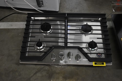 whirlpool 4 burner gas stove top