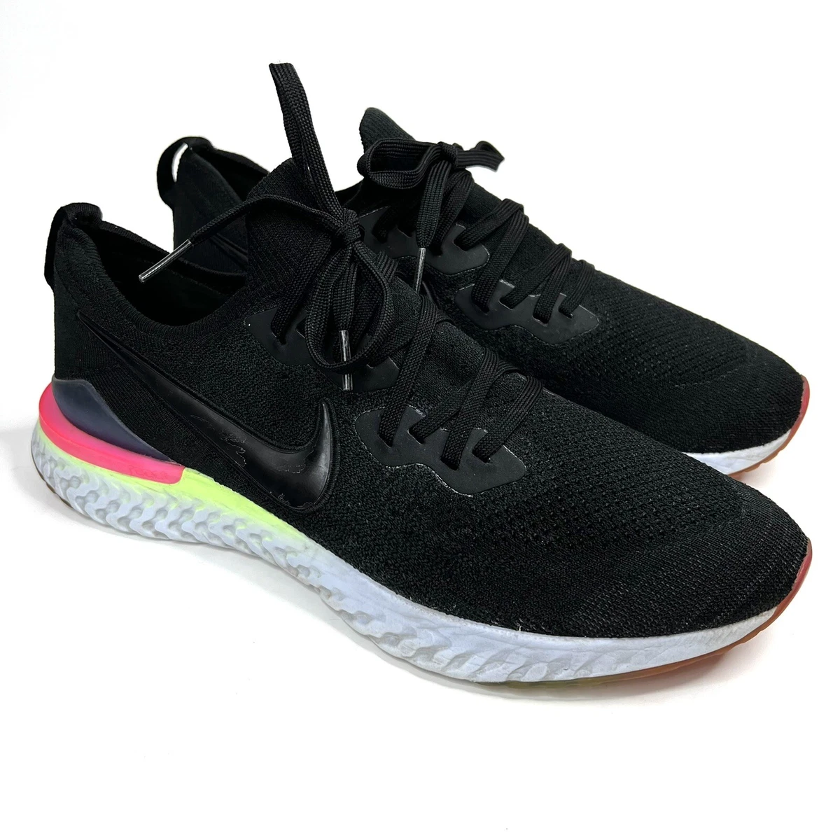 Nike epic react flyknit 2 women's top black black-sapphire-lime blast