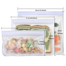Reusable silicone Food Storage Ziploc Bag Kitchen Organizer Fresh Shut Bags