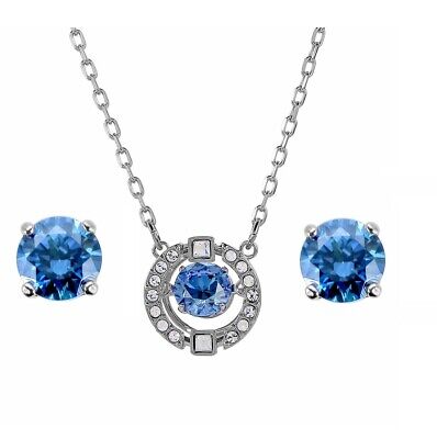 New in Gift Box SWAROVSKI 5480485 Rhodium Blue Crystals Set New in Gift Box SWAROVSKI 5480485 Rhodium Blue Crystals Set