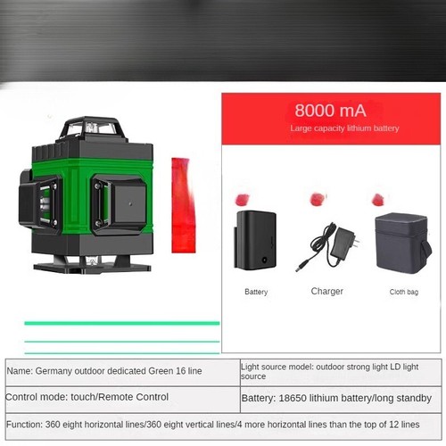 Huepar B21CG Cross Line 360 Degree Laser Level Green Light for Construction - Picture 8 of 21
