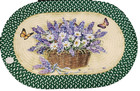 Oval Braided Kitchen Accent Rug (20" x 30") LAVENDER, DAISIES & BUTTERFLIES